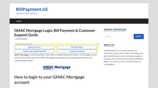 GMAC Mortgage - www.gmacmortgage.com | Bill Payment & Account ...