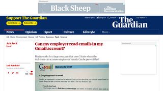 Can my employer read emails in my Gmail account? | Technology ...