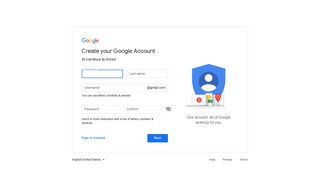 GMail Signup - Google