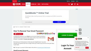 How To Recover Your Gmail Password - Ccm.net