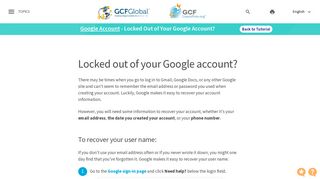 Google Account: Locked Out of Your Google Account?