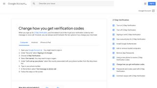 Change how you get verification codes - Computer - Google ...