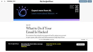 What to Do if Your Email Is Hacked - The New York Times