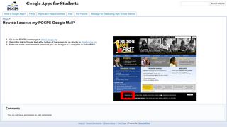 How do I access my PGCPS Google Mail? - Google Apps for Students