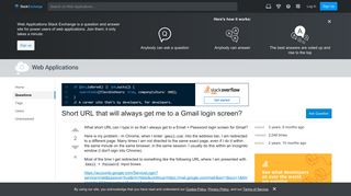 Short URL that will always get me to a Gmail login screen? - Web ...