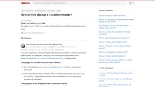 How to change a Gmail username - Quora