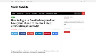 How to login in Gmail when you don't have your phone to receive 2 ...