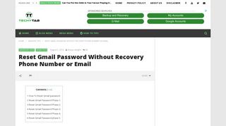 Reset Gmail Password Without Recovery Phone Number or Email