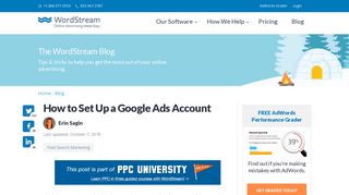 How to Set Up an AdWords Account - WordStream