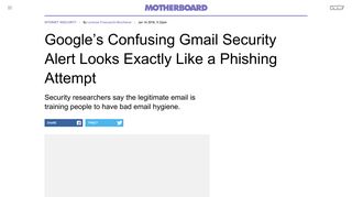 Google's Confusing Gmail Security Alert Looks Exactly Like a Phishing ...