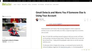 Gmail Detects and Warns You If Someone Else Is Using Your Account