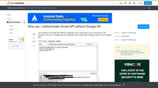 How can I authenticate Gmail API without Google Dll - Stack Overflow