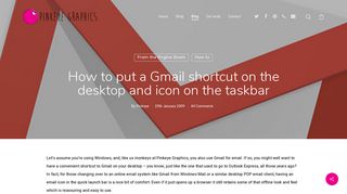 How to put a Gmail shortcut on the desktop and icon on the taskbar ...