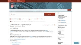 Get Started with Google Mail (Gmail) - Brown IT Service Center