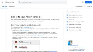 Sign in to your Admin console - G Suite Admin Help - Google Support