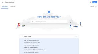 Calendar Help - Google Support