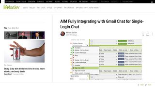 AIM Fully Integrating with Gmail Chat for Single-Login Chat - Lifehacker