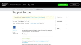 GMAIL CLASSIC VIEW | Firefox for Android Support Forum | Mozilla ...