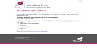 Web Logon to GApps - CityU Email - City University of Hong Kong