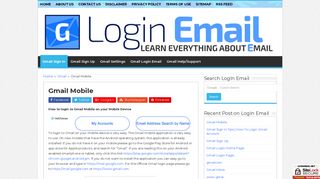 Gmail Mobile - Login Email