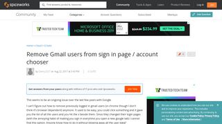Remove Gmail users from sign in page / account chooser - Google ...