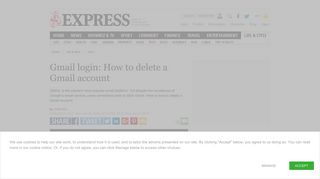 Gmail login: How to delete a Gmail account | Express.co.uk