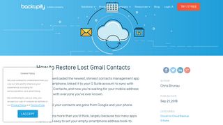 How to Restore Lost Gmail Contacts - Backupify