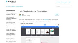 HelloSign For Google Docs Add-on – Help Center