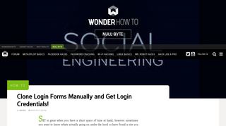 How to Clone Login Forms Manually and Get Login Credentials! « Null ...
