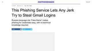 This Phishing Service Lets Any Jerk Try to Steal Gmail Logins ...