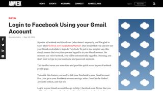 Login to Facebook Using your Gmail Account – Adweek