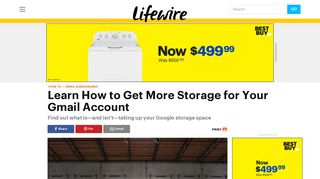 Get More Storage for Your Gmail Account - Lifewire