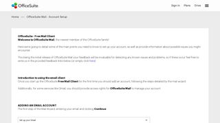 OfficeSuite Free Mail Client - Account Setup