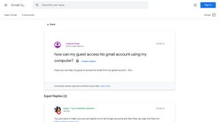 how can my guest access his gmail account using my computer ...
