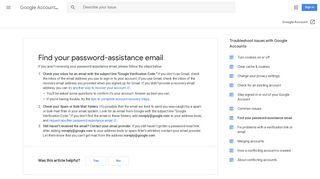Find your password-assistance email - Google Account Help