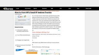 How to Turn Off a Gmail IP Address Tracker | Chron.com