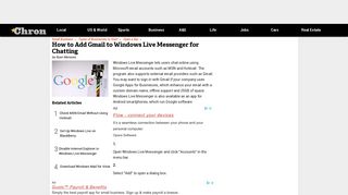 How to Add Gmail to Windows Live Messenger for Chatting | Chron.com