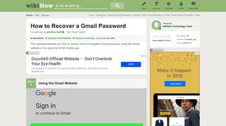 How to Recover Your Gmail Login Password - wikiHow