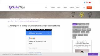 Android Gmail setup instructions - G Suite Tips