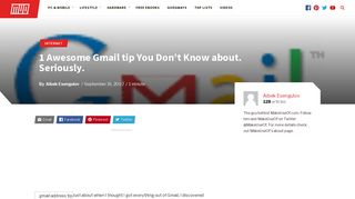 1 Awesome Gmail Address Tip You Don't Know About. Seriously