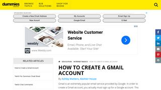 How to Create a Gmail Account - dummies