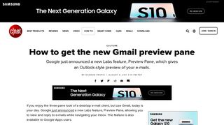 How to get the new Gmail preview pane - CNET