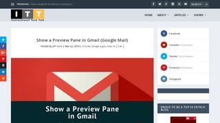Show a Preview Pane in Gmail (Google Mail) | Instructional Tech Talk