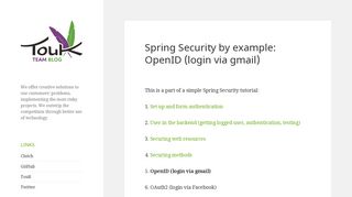 Spring Security by example: OpenID (login via gmail) – Team Blog