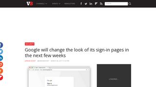 Google will change the look of its sign-in pages in the next few weeks ...