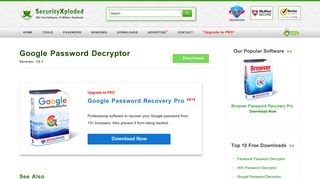 Google Password Decryptor 2019 Edition : Free Google Password ...