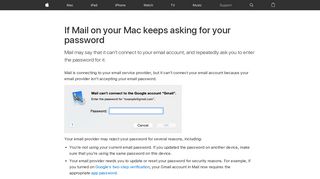 If Mail on your Mac keeps asking for your password - Apple Support