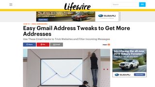 How to Hack Your Gmail Address to Add Accounts - Lifewire