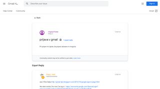 prijava v gmail - Google Product Forums