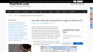 Scan QR Code with Smartphone to Login to Gmail on PC